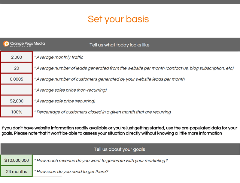 Set your basis Marketing O Calc3