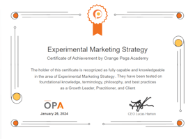 Strategy Certificate for sharing